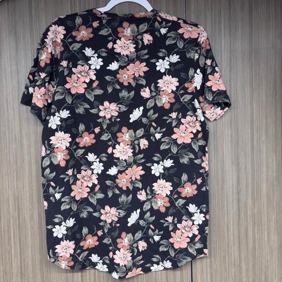 Abercrombie & Fitch Tops - Abercrombie & Fitch Black Floral Soft Tee M Whimsigoth Cottagecore Boho Top